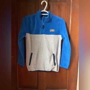 Eddie Bauer boys medium 10-12 blue / gray fleece pullover sweater